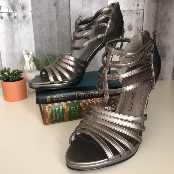 Marc Fisher Shoes - Marc Fisher Strappy Metallic Heels